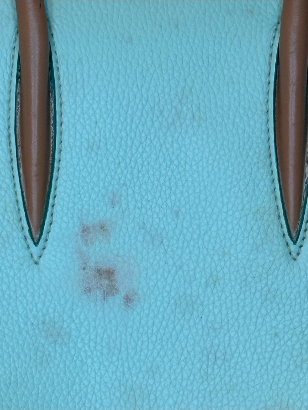 ๐น๐๐๐ Christian Louboutin Mint Green and Tan Leather handles with Red Inside tote - Picture 5 of 16